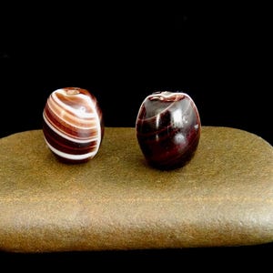 Two old Bohemian brown trade beads: V 219