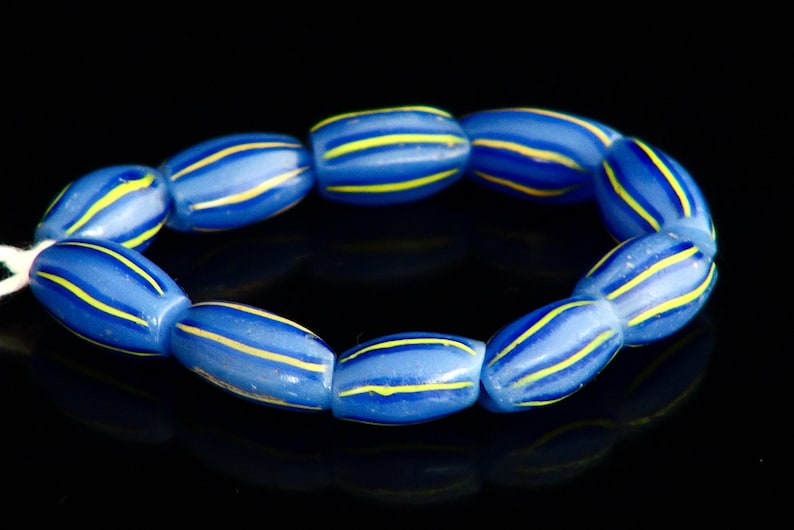 Antique Venetian blue Water Melon beads V 864