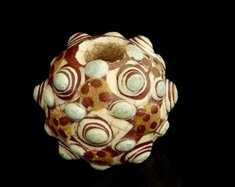 Très rare perle composite chinoise de la période des Royaumes combattants (475-221 av. J.-C.) : WS 39