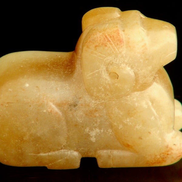 Very rare white nephrite jade ram, Han Dynasty ( 206 BC-220AD): C 27