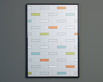 URBAN – Vibrant Geometric Art Print (50x70 cm) | Modern Abstract Wall Art | Limited Edition Signed Poster