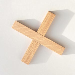 Skandinavischer Eichenholz Topfuntersetzer, Minimalistische Küchendekoration, Massivholz Hot Pot Stand, Modulares 2-teiliges Design, Nordisches Dekor