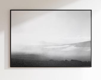 Drifting Stillnes, Icelandic Landscape Print, Volcanic Sand Photo, Minimalist Nordic Wall Art