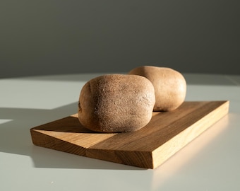 Oak Serving Board FOLD – Scandinavian Solid Wood Tapas & Cheese Board, Minimalist Bread Board