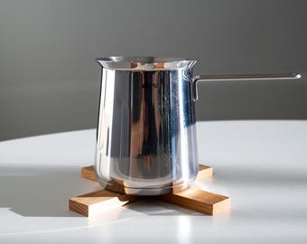 Scandinavian Oak Wood Trivet, Minimalist Kitchen Decor, Solid Wood Hot Pot Stand, Modular 2-Piece Design, Nordic Decor