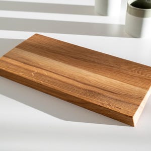 Oak Serving Board FOLD – Scandinavian Solid Wood Tapas & Cheese Board, Minimalist Bread Board image 9