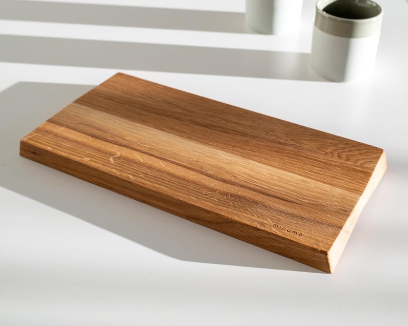 Oak Serving Board FOLD – Scandinavian Solid Wood Tapas & Cheese Board, Minimalist Bread Board image 9