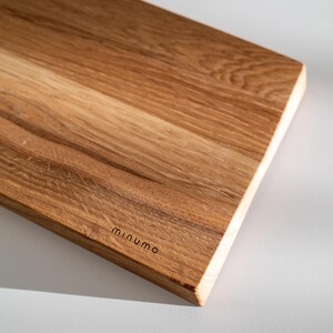 Oak Serving Board FOLD – Scandinavian Solid Wood Tapas & Cheese Board, Minimalist Bread Board image 4