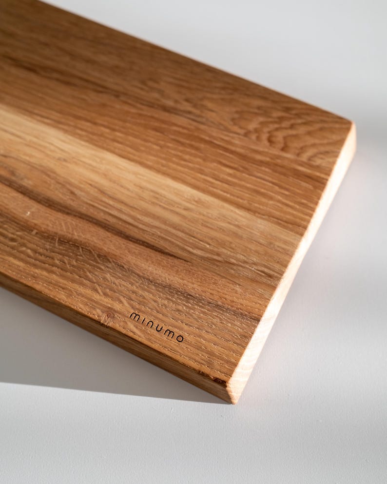 Oak Serving Board FOLD – Scandinavian Solid Wood Tapas & Cheese Board, Minimalist Bread Board image 4