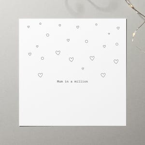 Tarjeta "Mamá en un millón", imprimible para el Día de la Madre, tarjeta minimalista para mamá, saludo digital, tarjeta de cumpleaños sencilla y linda, tarjeta de descarga instantánea