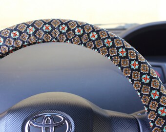 Steering wheel cover – Men’s and women’s car accessory, steer cover, automobile wheel cover, car decor – car gift idea for her, for him