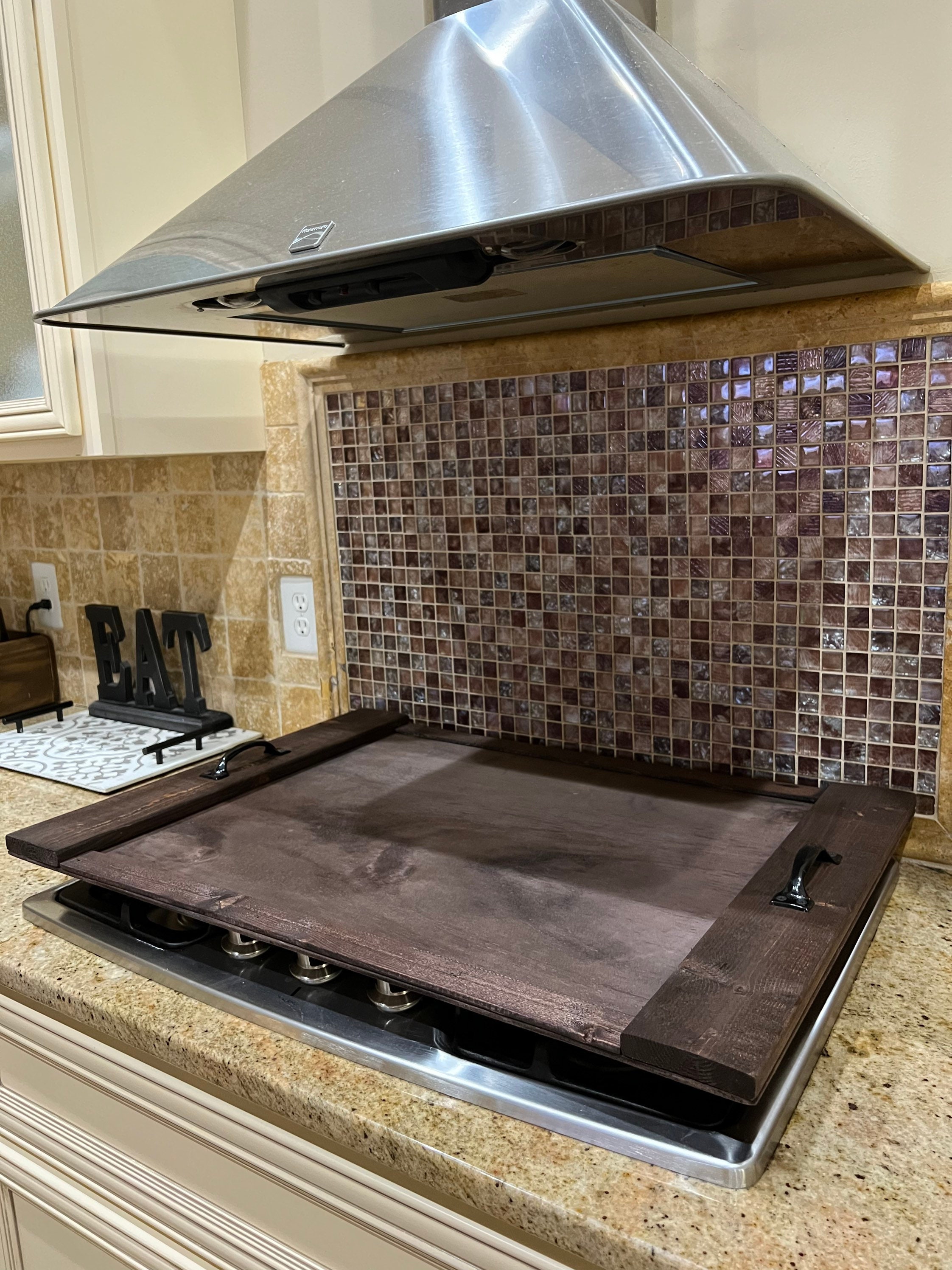 Walnut Noodle Stove Top Cover Tray Boards 22x 30 Standard Etsy