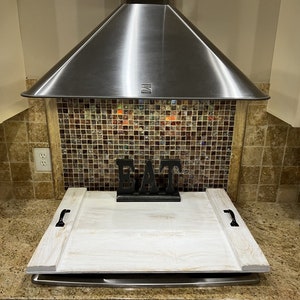 Rustic White Noodle Board Stove Top Cover Tray 22”x 30” Standard Size