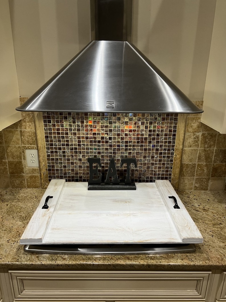 Rustic White Noodle Board Stove Top Cover Tray 22x 30 Standard Size Etsy