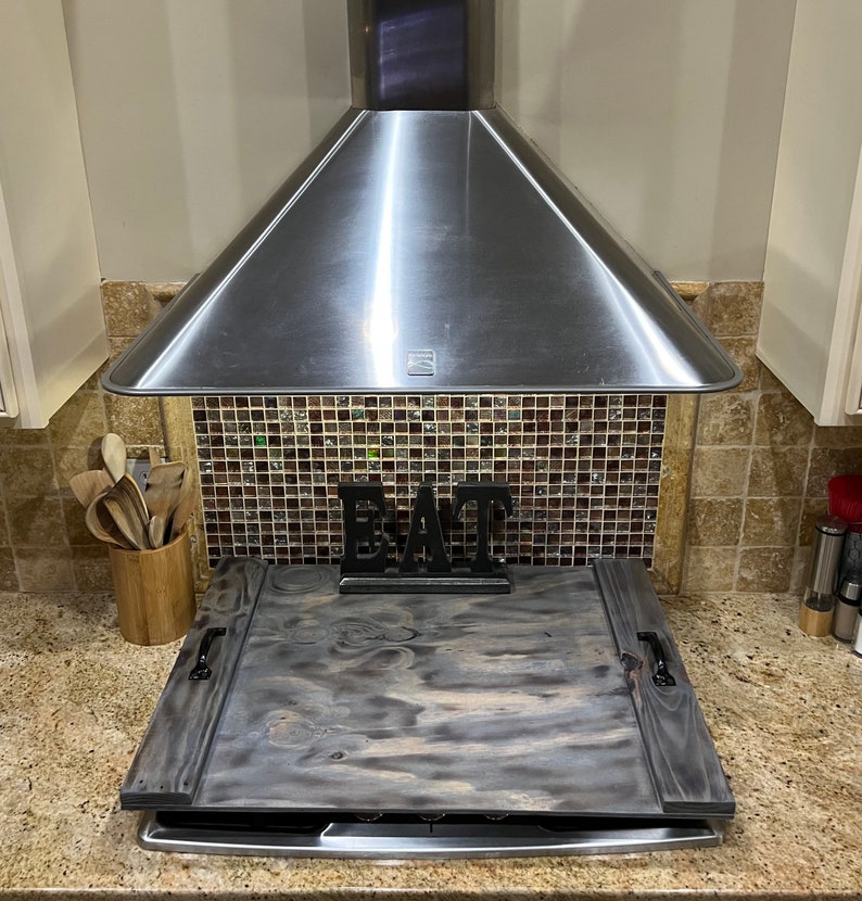 Rustic Gray Noodle Stove Top Cover Tray Boards 22x 30 Standard Size Etsy