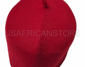 Red Igbo Cap For Men, Igbo Traditional Red Cap, Chieftaincy