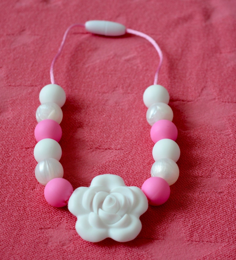 pearl teething necklace