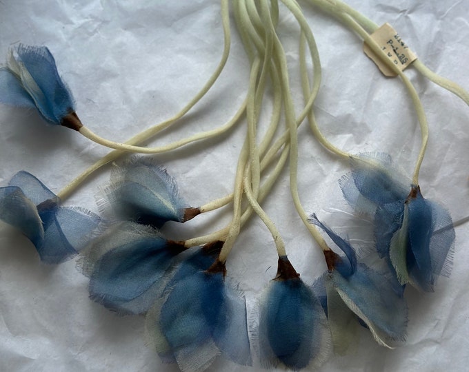 VINTAGE Millinery Flower Bunch Blue Etsy