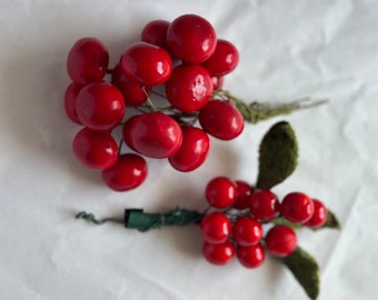 PAIR of Vintage Millinery Berry Bunches