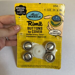 Pair Vintage Button Covers