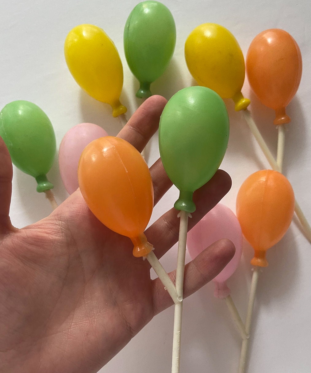 LOT of 25 NOS Balloon Cake Topper Picks 50 Balloons Total. Etsy