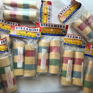 ONE (1) Set of VINTAGE Gay-Gem Party Confetti Streamer Roll Confetti Throws, New-old stock