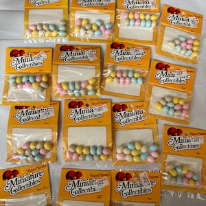 ONE (1) Pack of Vintage Mini Pastel Eggs - Easter Crafting, Hong Kong