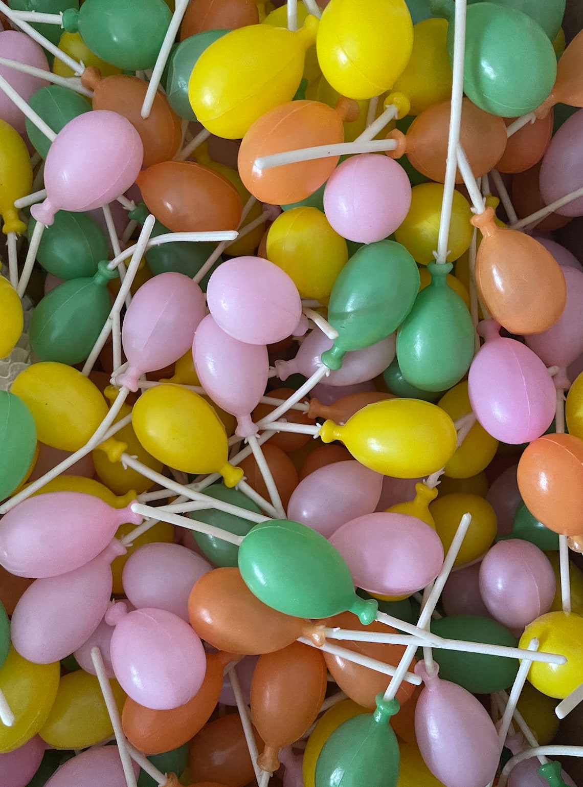 LOT of 25 NOS Balloon Cake Topper Picks 50 Balloons Total. Etsy