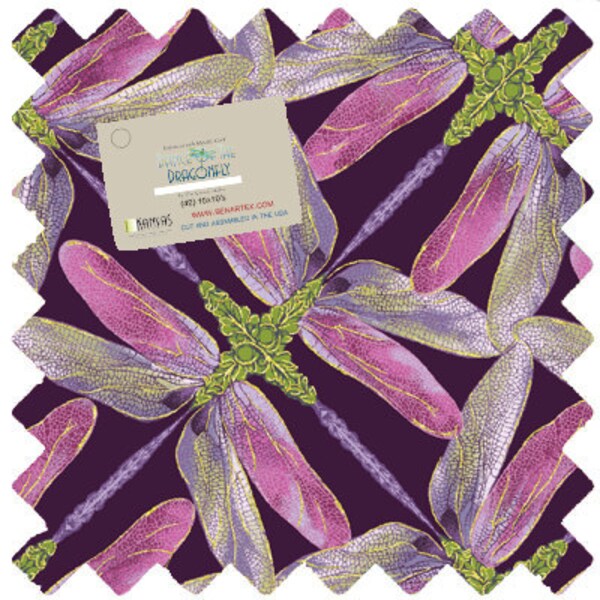 Dance of the Dragonfly Layer Cake from Kanvas Studios - (42) 10" x 10" Squares