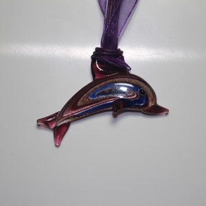Lampwork Dolphin Necklace Handmade