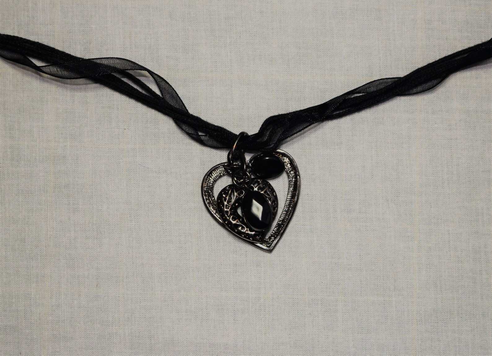 Handmade Gothic Heart Necklace Etsy