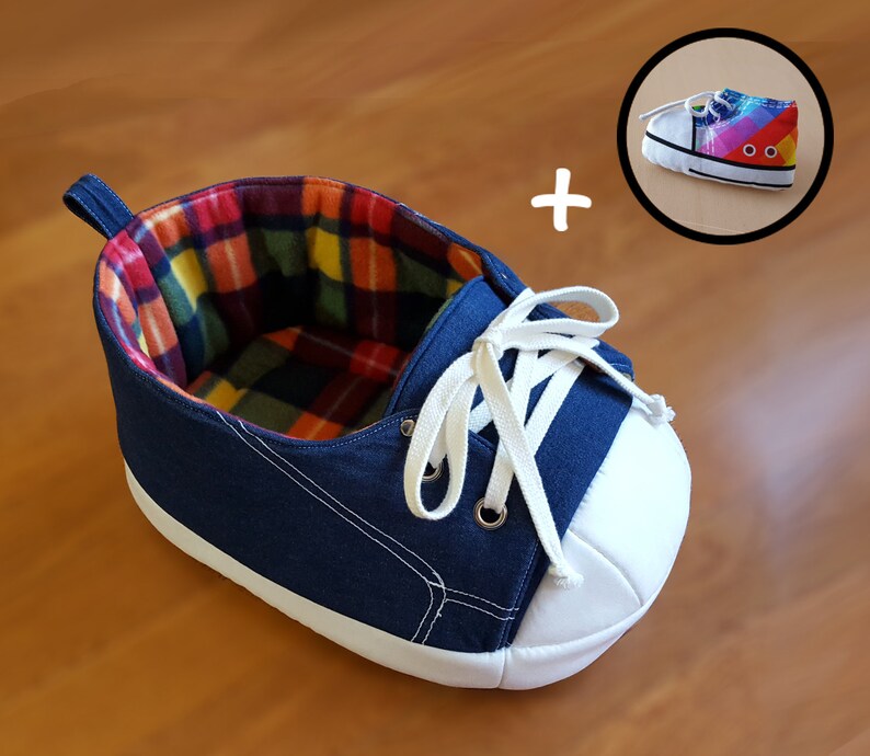 Rainbow Sneaker Shoe Cat Bed with Matching Catnip Toy Gift Etsy