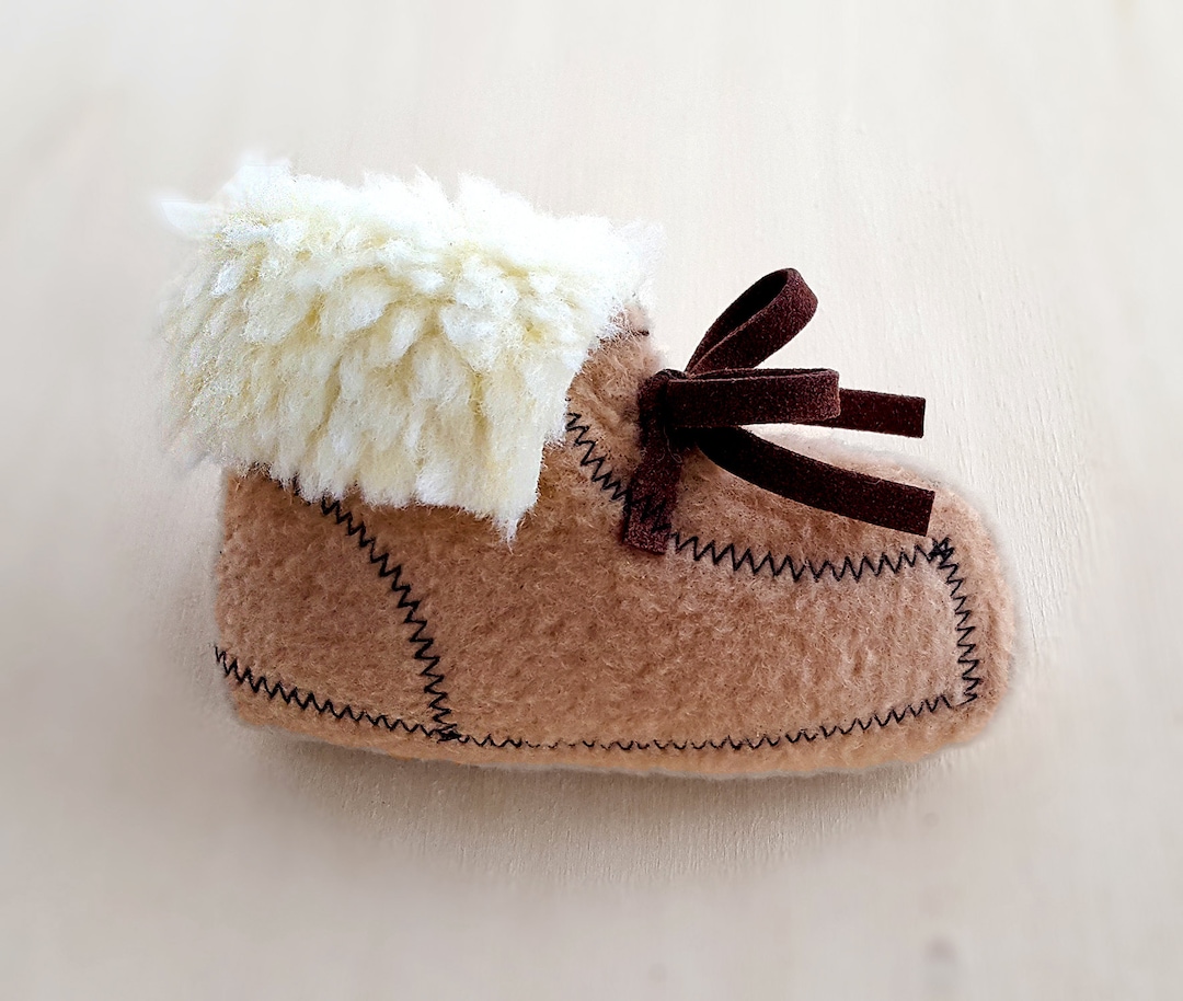 Fluffy Moccasin Catnip Cat Shoe Toy in Faux Suede and Sherpa, Cat