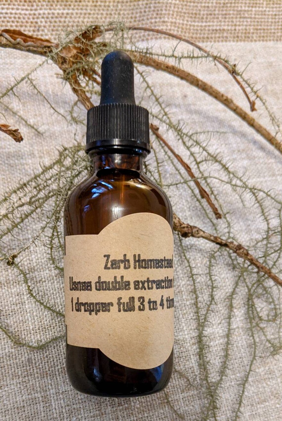 Usnea double extraction tincture 2oz Eco friendly foraged Etsy