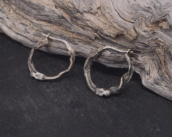 Zilveren slangenring - Ouroboros-oorbellen