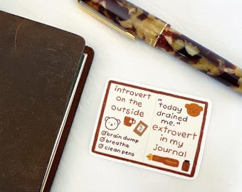 Introverted Extrovert Die Cut Sticker