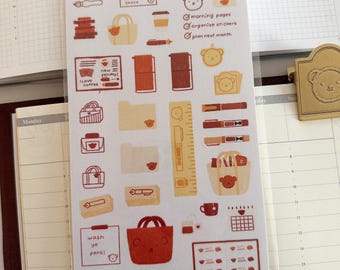 Teddy's Brain Dump & Supplies Stickers
