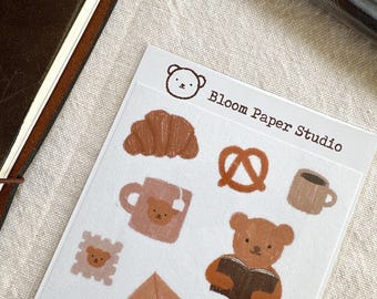 Stickers mignons de planificateur de thé