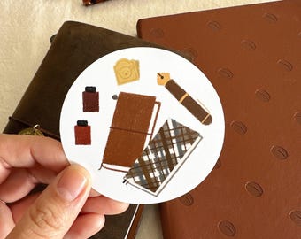 Sticker coin écritoire découpé