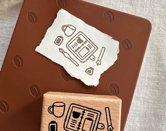 Tampon en bois Planner Spread