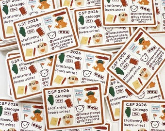 Chicago Stationery Fest Spread Die Cut Sticker
