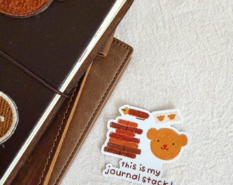 Journal Stack Die Cut Sticker