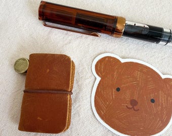 Mini Leather Journal (Camel)