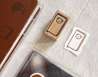 Bear's Weeks Notebook Wooden Stamp