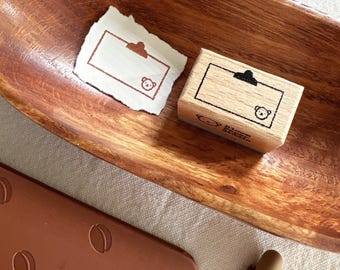 Binder Clip Note Wooden Stamp