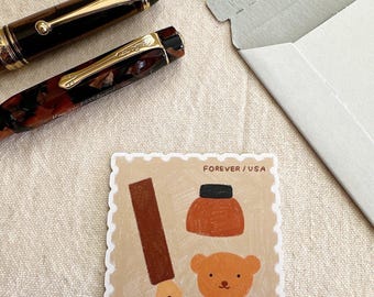 Sticker timbre encreur Furever découpé