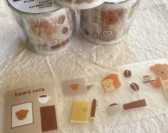 Bear's Cafe Kiss Cut PET Tape