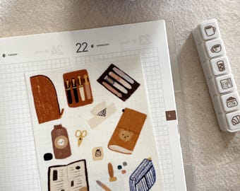 Stickers autocollants ours doodle