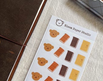 Feuille d'autocollants Bear's Journals