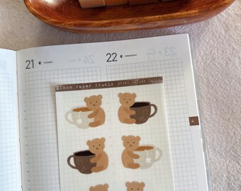 Stickers ours Drink Hugger Doodle Planner Stickers